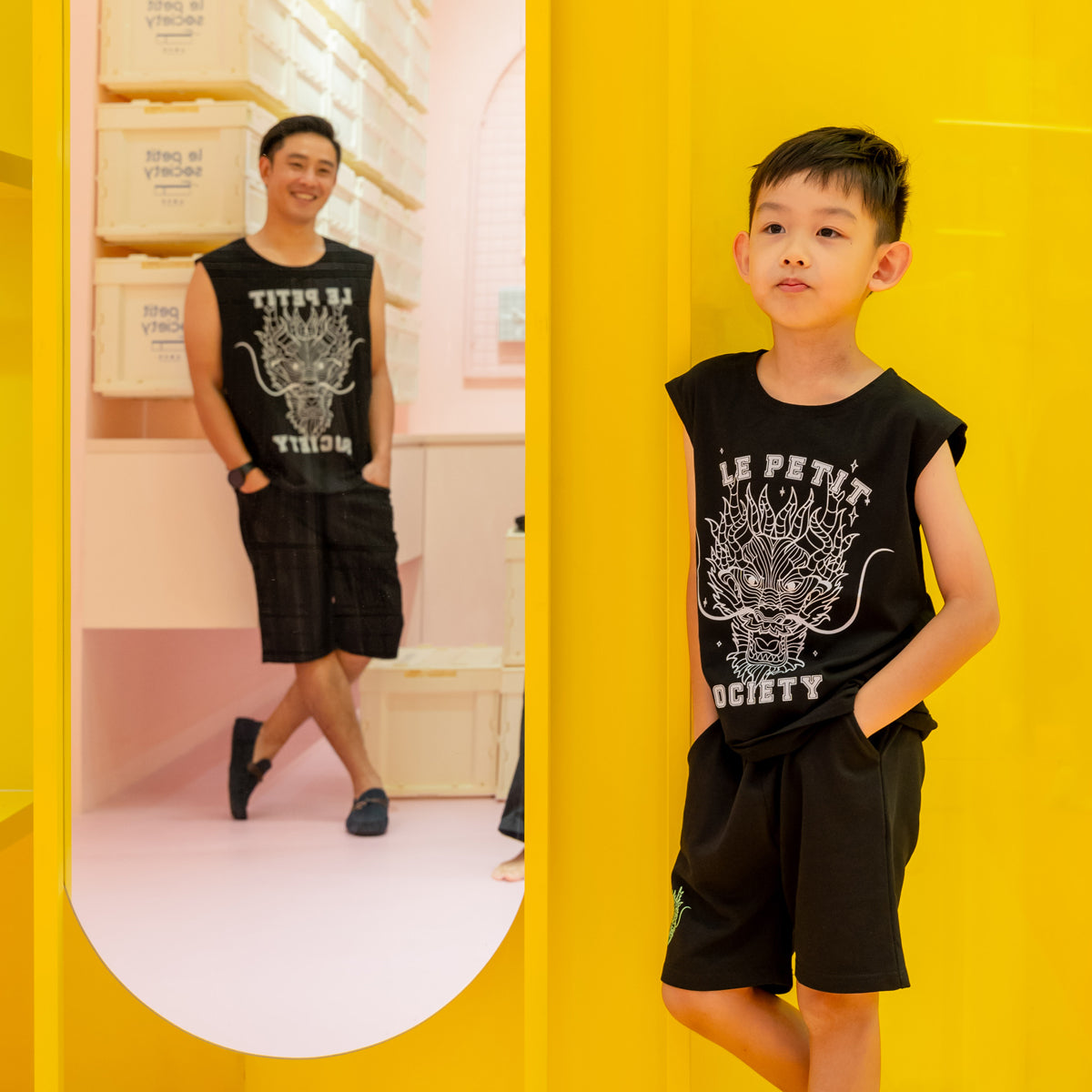 Dragon Streetwear - Adult Tank in Black Dragon by Le Petit Society — image 3