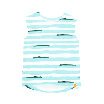 Made For Play - Kids tank in Crocodile Print by Le Petit Society — image 6