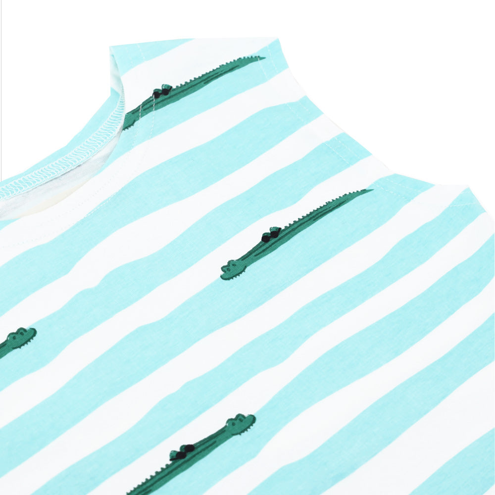 Made For Play - Kids tank in Crocodile Print by Le Petit Society — image 3