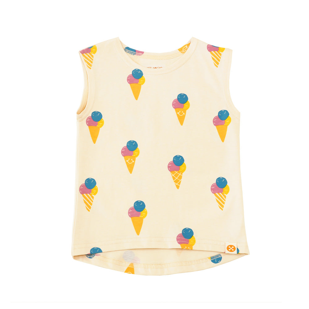 Made For Play - Kids Tank in Ice Cream Print by Le Petit Society — image 3