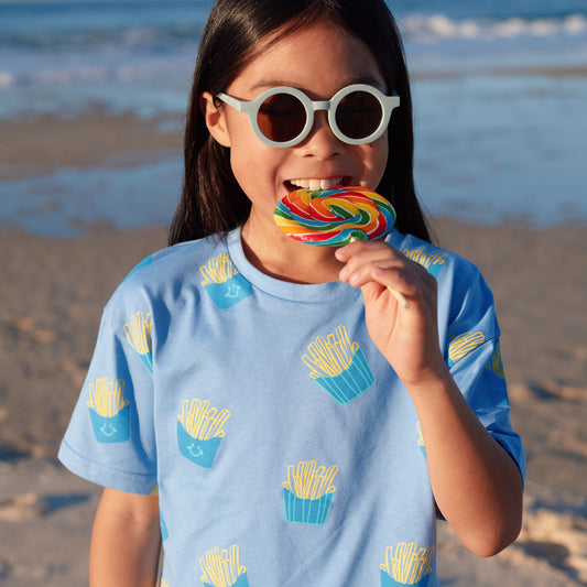 Made For Play - Kids Tee in French Fries Print by Le Petit Society