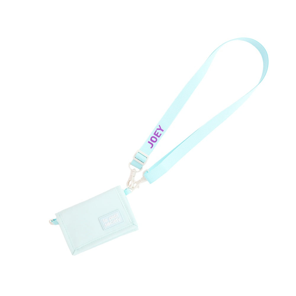 Kids Wallet With Lanyard in Ice Blue by Le Petit Society — image 3