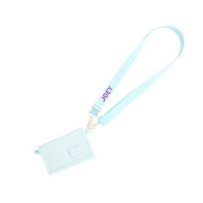 Kids Wallet With Lanyard in Ice Blue by Le Petit Society — image 3