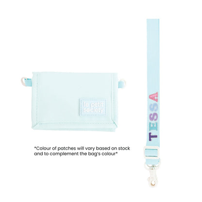 Kids Wallet With Lanyard in Ice Blue by Le Petit Society — image 4