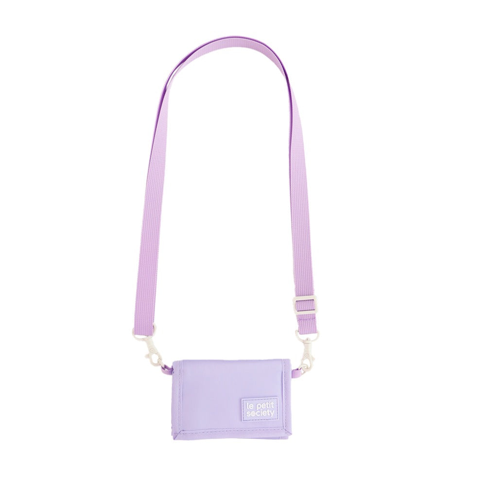 Kids Wallet With Lanyard in Lavender by Le Petit Society