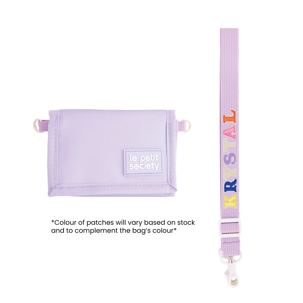 Kids Wallet With Lanyard in Lavender by Le Petit Society — image 4