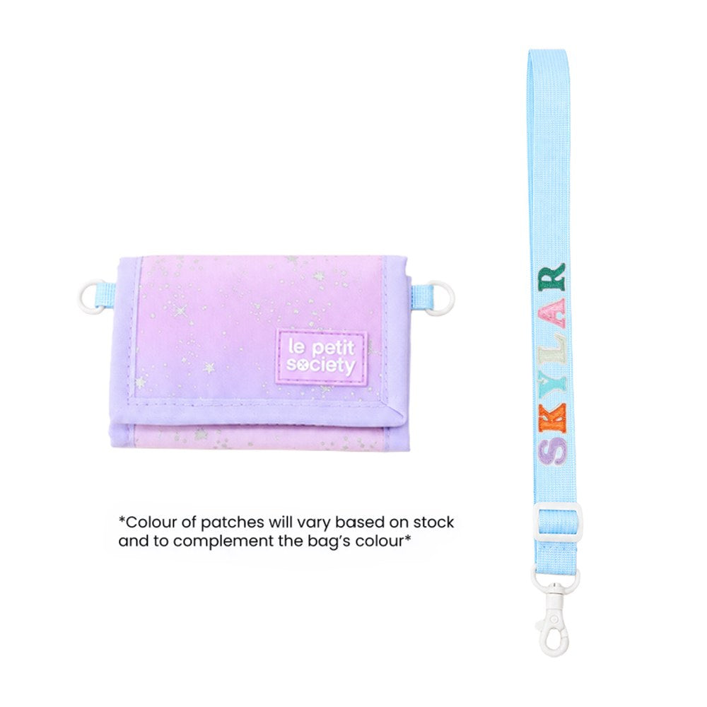 Kids Wallet With Lanyard - Metallic Galaxy