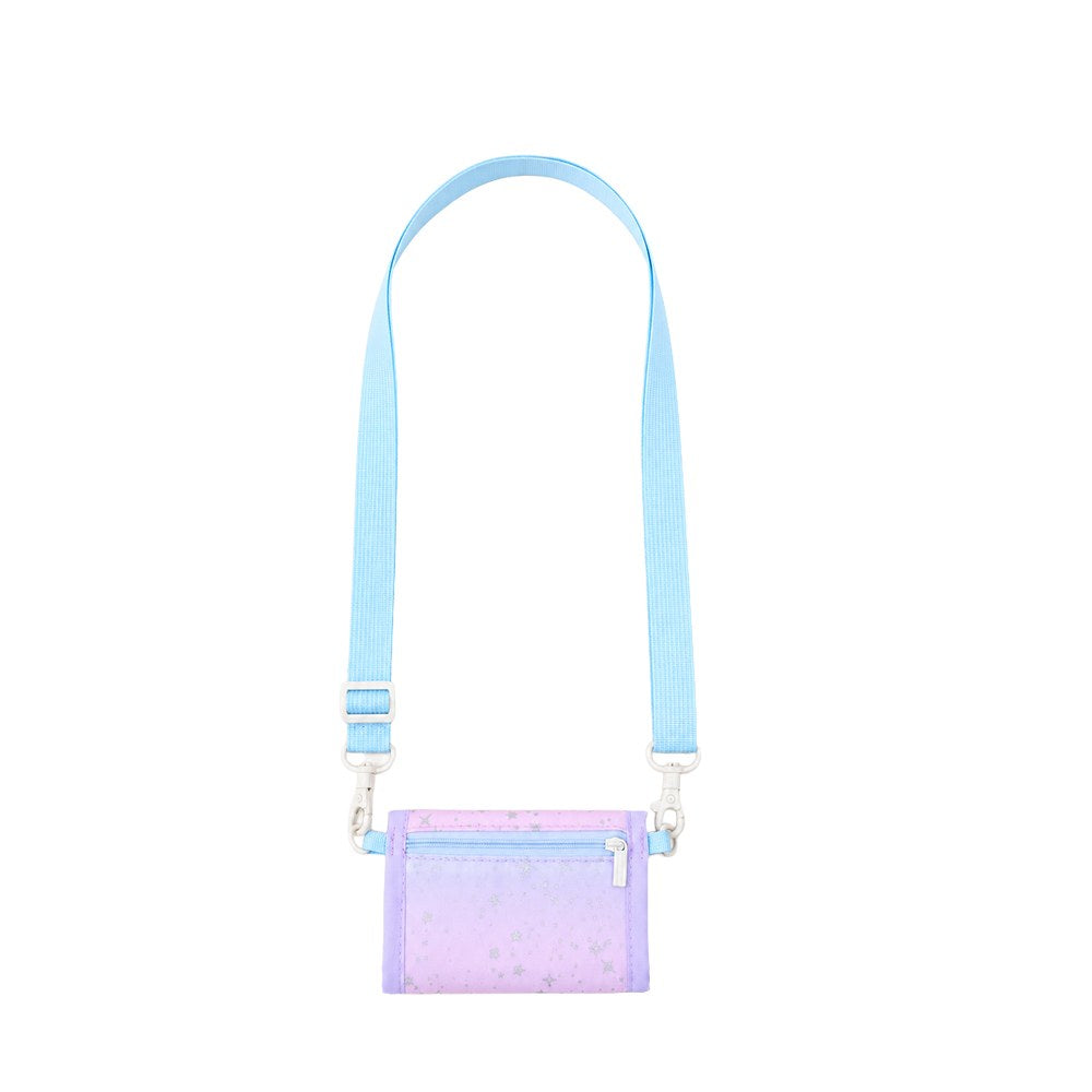 Kids Wallet With Lanyard - Metallic Galaxy