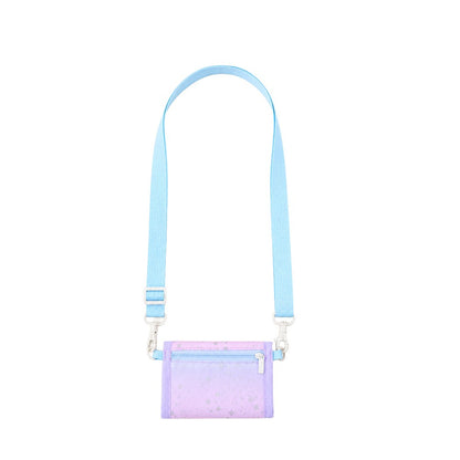 Kids Wallet With Lanyard - Metallic Galaxy