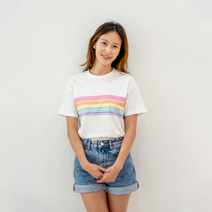 Rainbow Series - Adult Boxy Tee in Pastel by Le Petit Society — image 8
