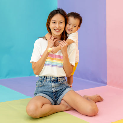 Rainbow Series - Adult Boxy Tee in Pastel by Le Petit Society — image 4