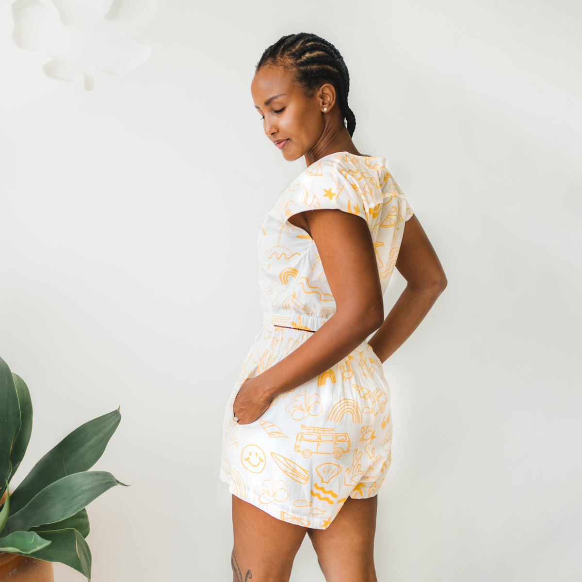 Resort Series - Ladies Top in Island Print by Le Petit Society
