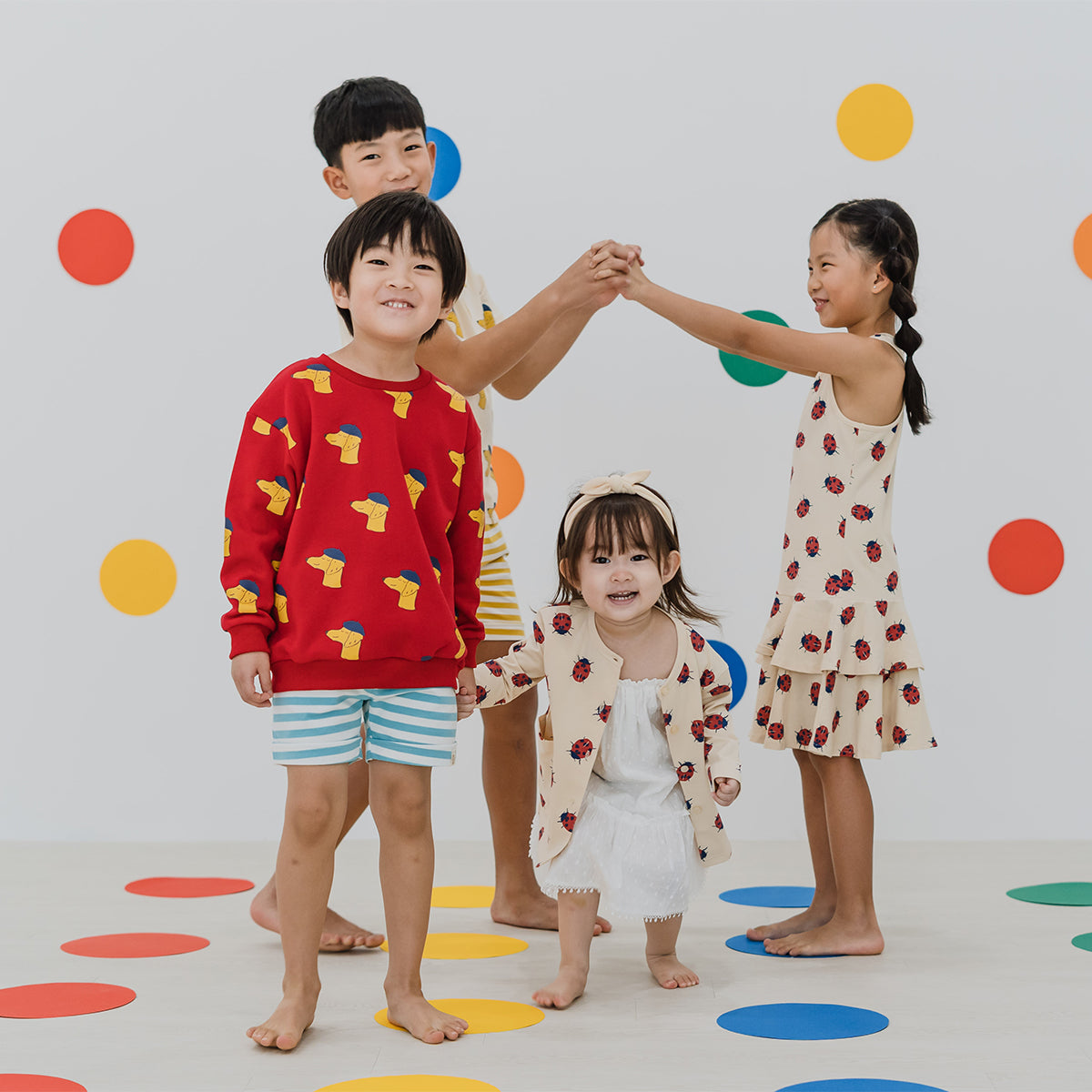 Made For Play - Girls Skater Dress in Ladybug Print by Le Petit Society — image 8