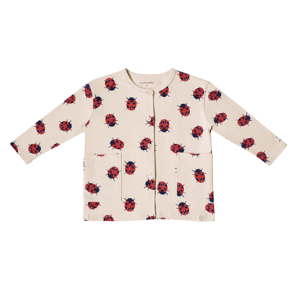 Made For Play - Kids Cardigan in Ladybug Print by Le Petit Society