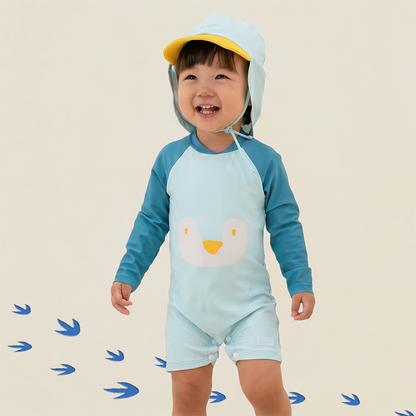 Baby Swimsuit in Penguin by Le Petit Society — image 7