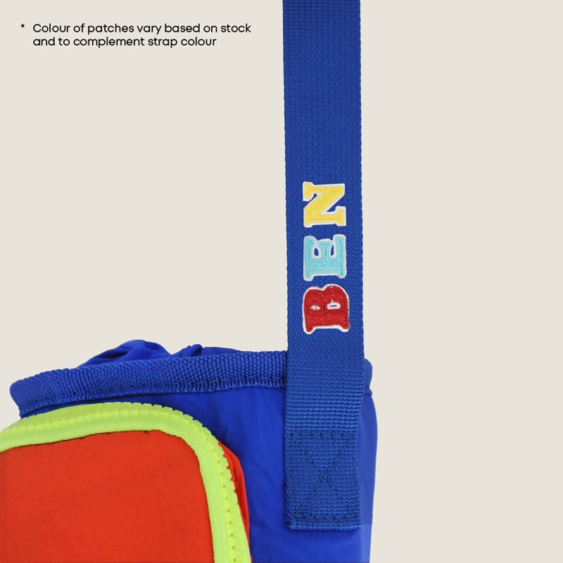 Water Bottle Sling Bag in Cobalt/Orange by Le Petit Society — image 5