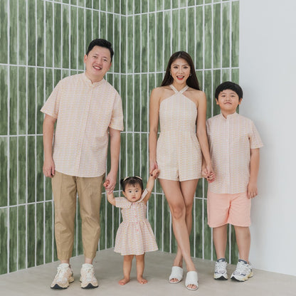 Heritage Series - Boys Shirt in HDB Tweed Print by Le Petit Society — image 3