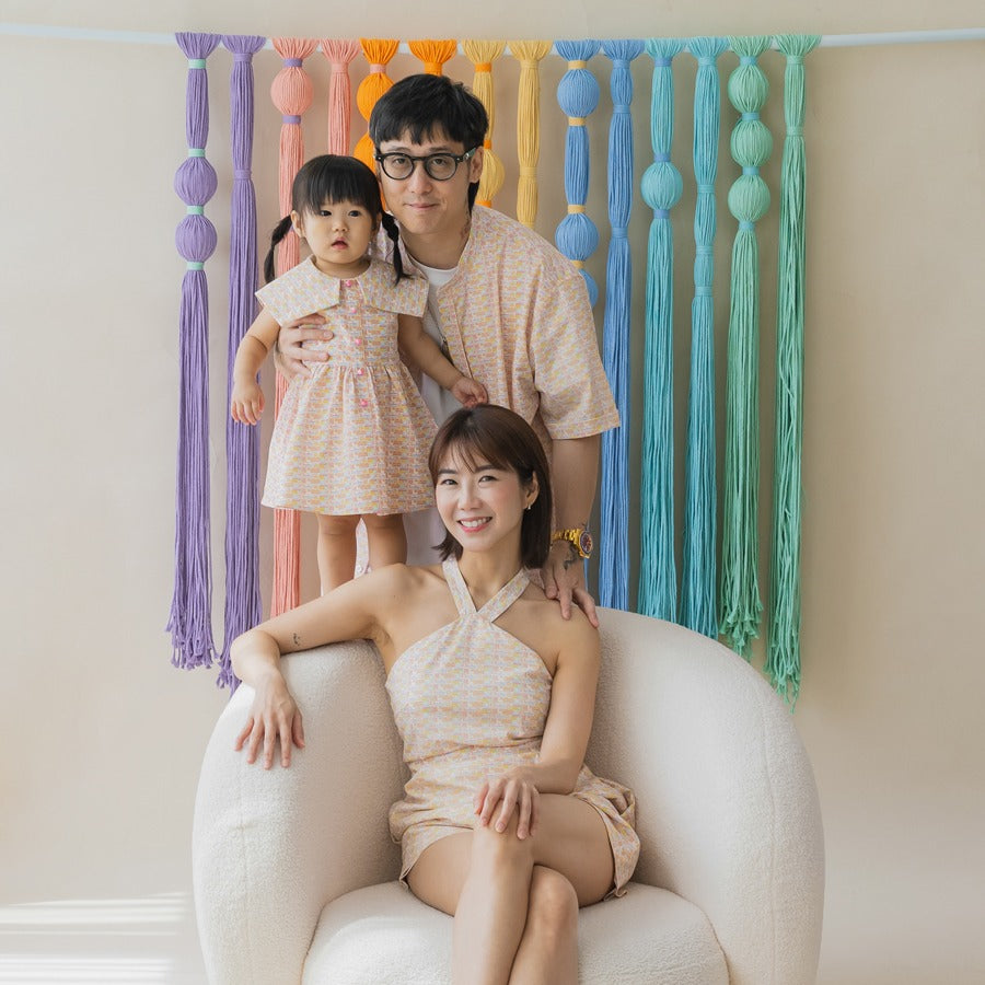 Heritage Series - Ladies Halter Romper in HDB Tweed Print by Le Petit Society — image 2