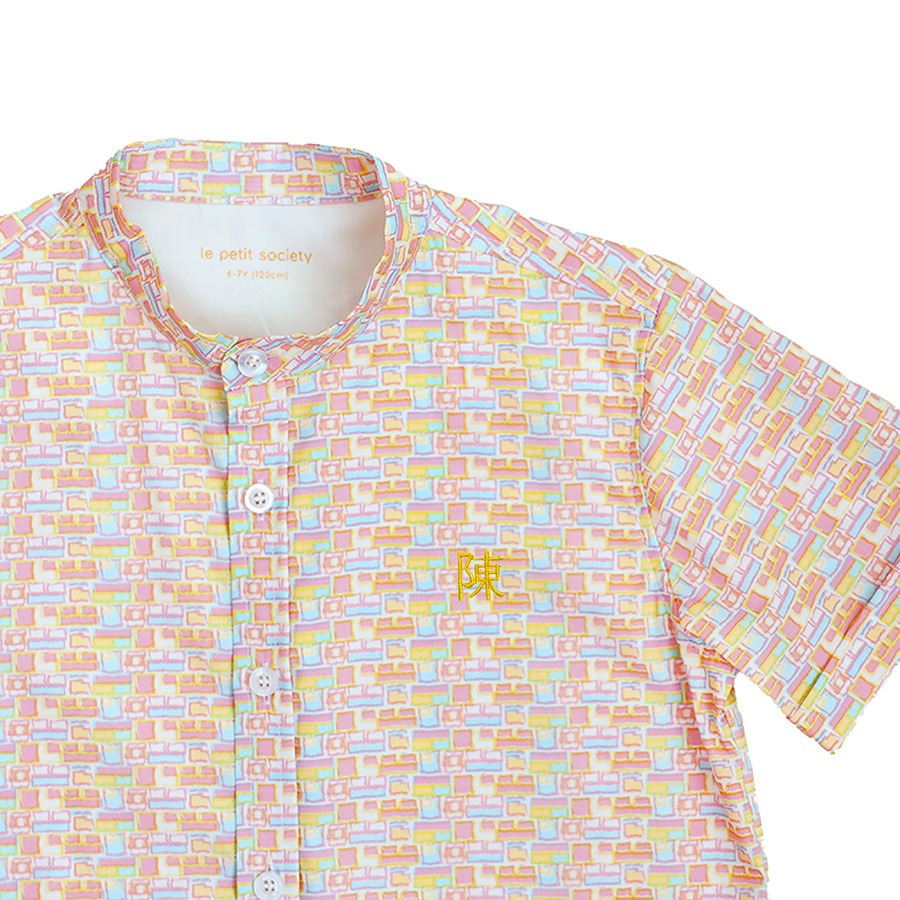 Heritage Series - Boys Shirt in HDB Tweed Print by Le Petit Society — image 4