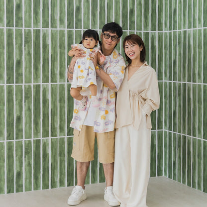 Oriental Series - Ladies Wrap Shirt in Oat by Le Petit Society — image 4