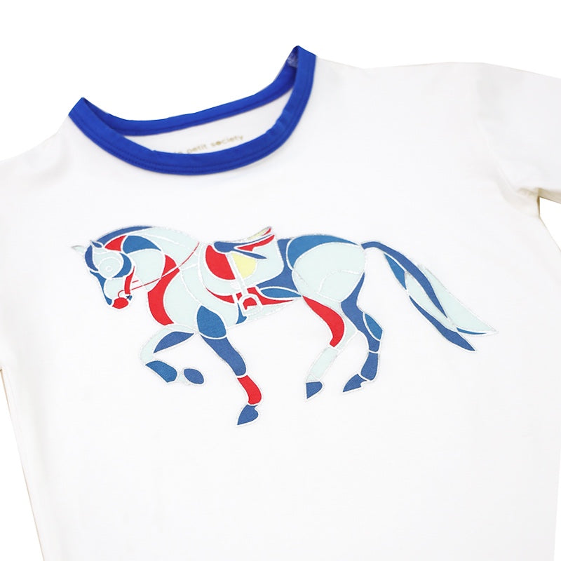 Zodiac Series - Kids Tee in Horse Print by Le Petit Society — image 2