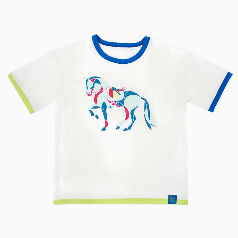 Zodiac Series - Kids Tee in Horse Print by Le Petit Society — image 3