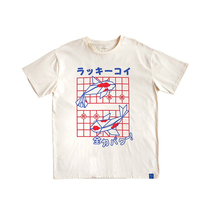 Oriental Series - Adult Tee in Lucky Koi Print by Le Petit Society — image 2