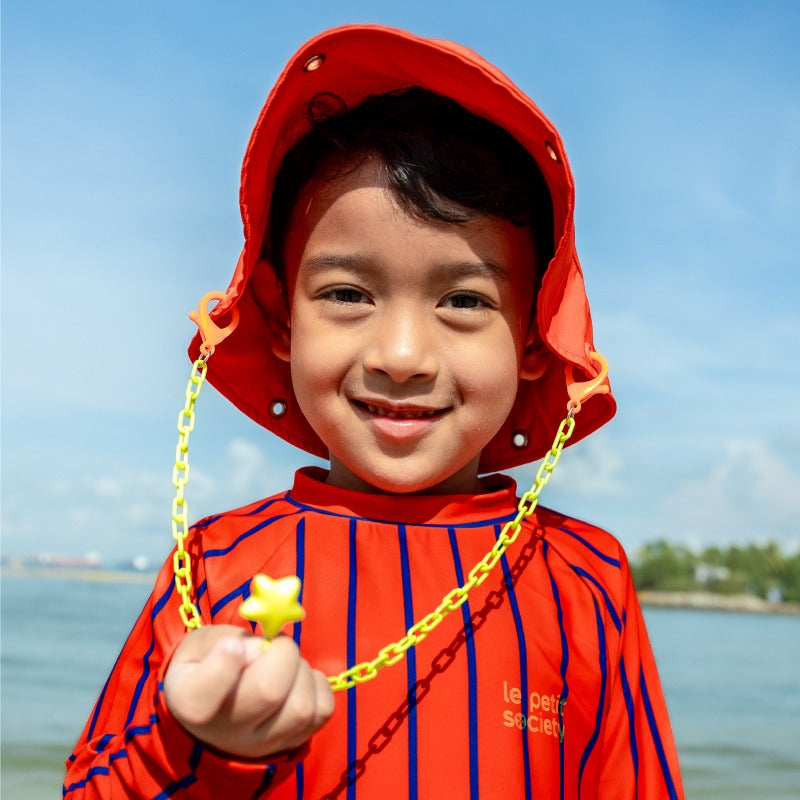 Kids Bucket Hat in Red by Le Petit Society — image 4