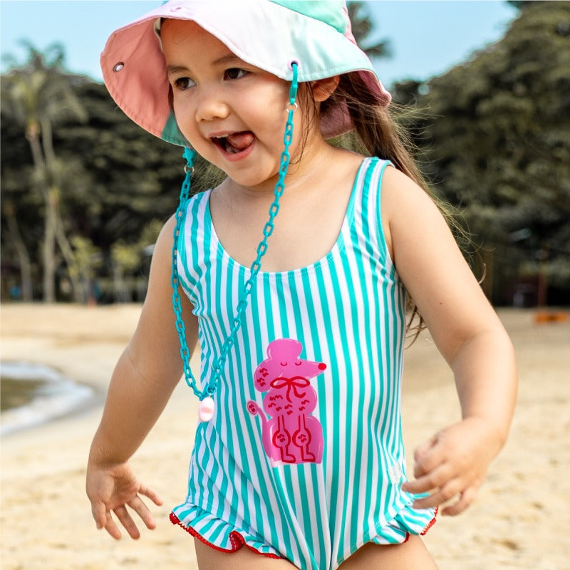 One Piece Swimsuit in Poodle Print by Le Petit Society — image 4
