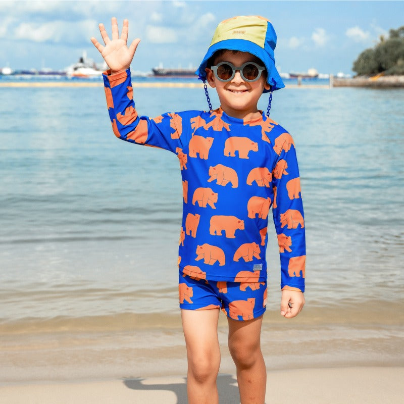 Rash Swim Top in Bear Print by Le Petit Society — image 2