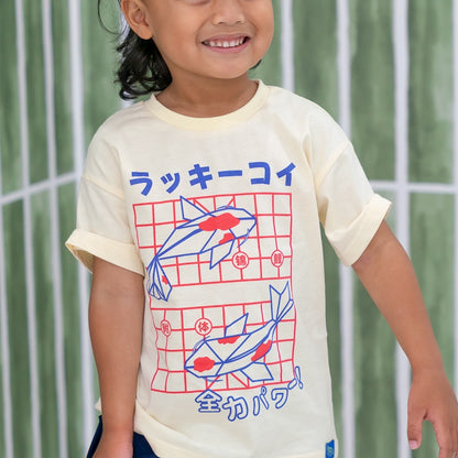 Oriental Series - Kids Tee in Lucky Koi Print by Le Petit Society — image 2