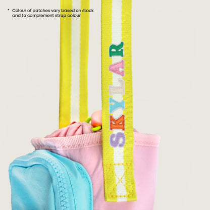 Water Bottle Sling Bag in Blush/Blue by Le Petit Society — image 5