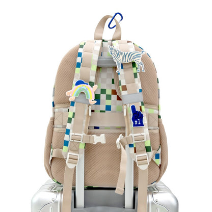 Single Pocket Backpack and Lunch Bag Bundle in Arcade Sand by Le Petit Society — image 8