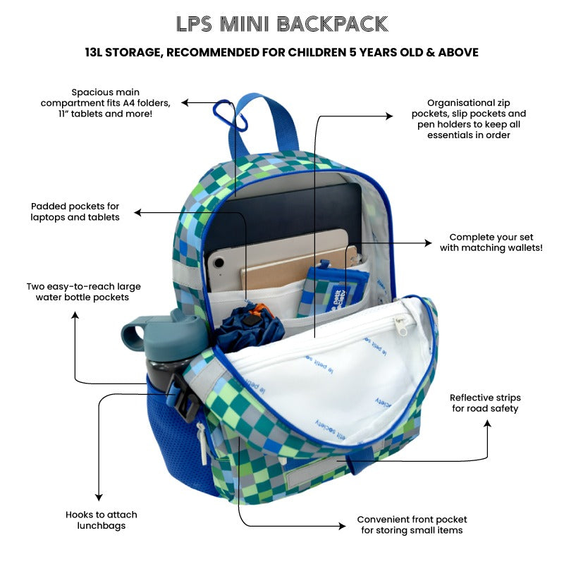 Mini Backpack in Arcade Blue by Le Petit Society — image 10