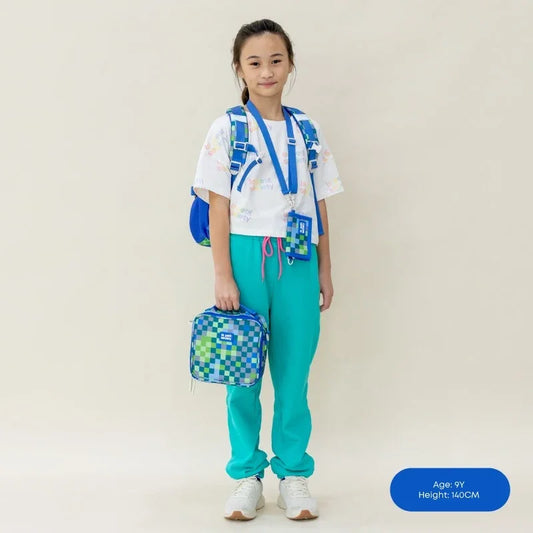 Kids Wallet With Lanyard in Arcade Blue by Le Petit Society — image 2