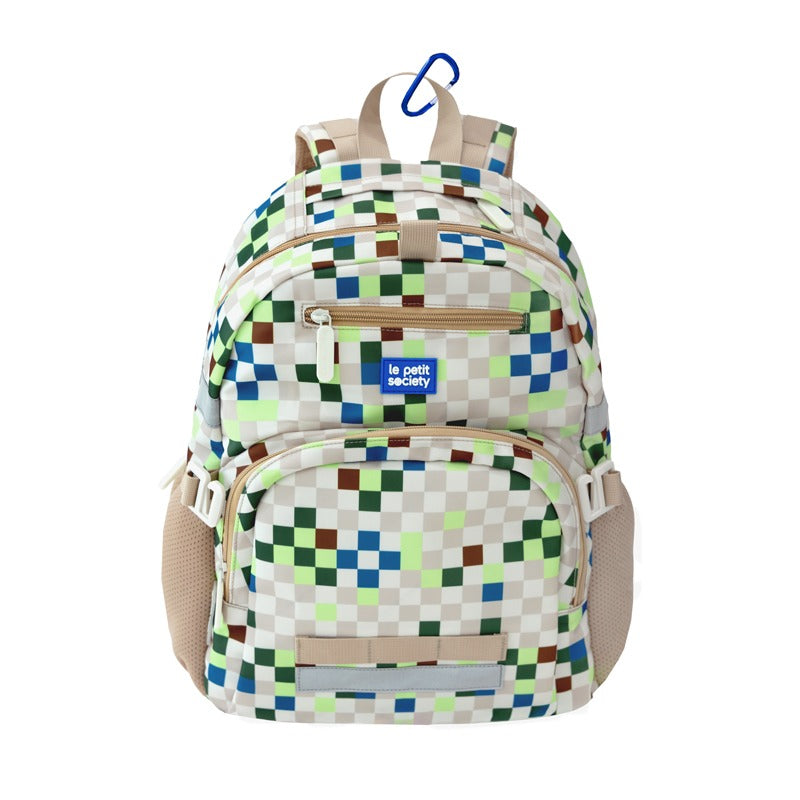 Single Pocket Backpack and Lunch Bag Bundle in Arcade Sand by Le Petit Society — image 6