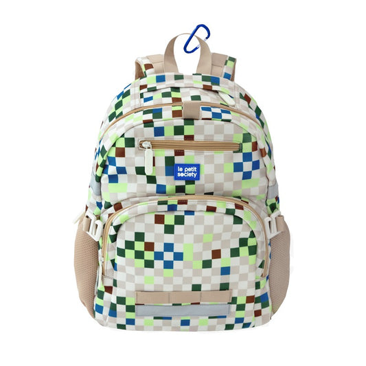 Single Pocket Backpack in Arcade Sand by Le Petit Society