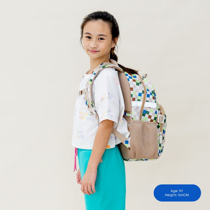 Single Pocket Backpack in Arcade Sand by Le Petit Society — image 4
