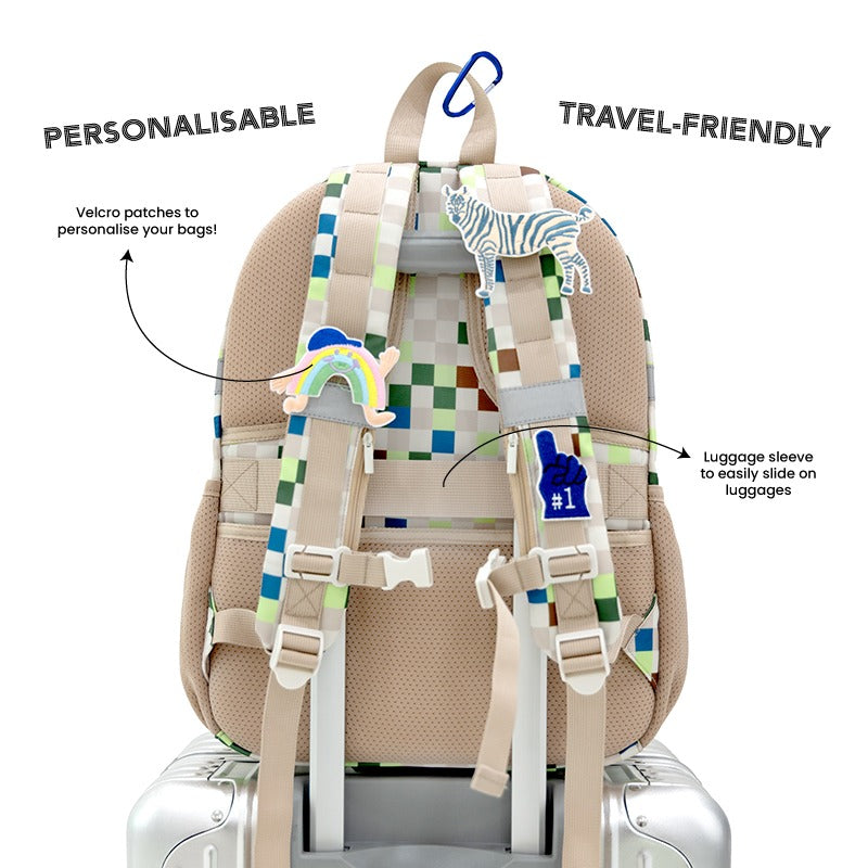 Single Pocket Backpack in Arcade Sand by Le Petit Society — image 13