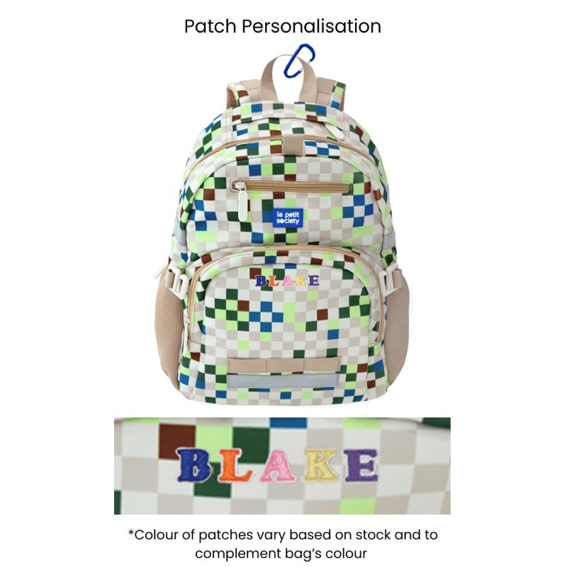 Single Pocket Backpack and Lunch Bag Bundle in Arcade Sand by Le Petit Society — image 4
