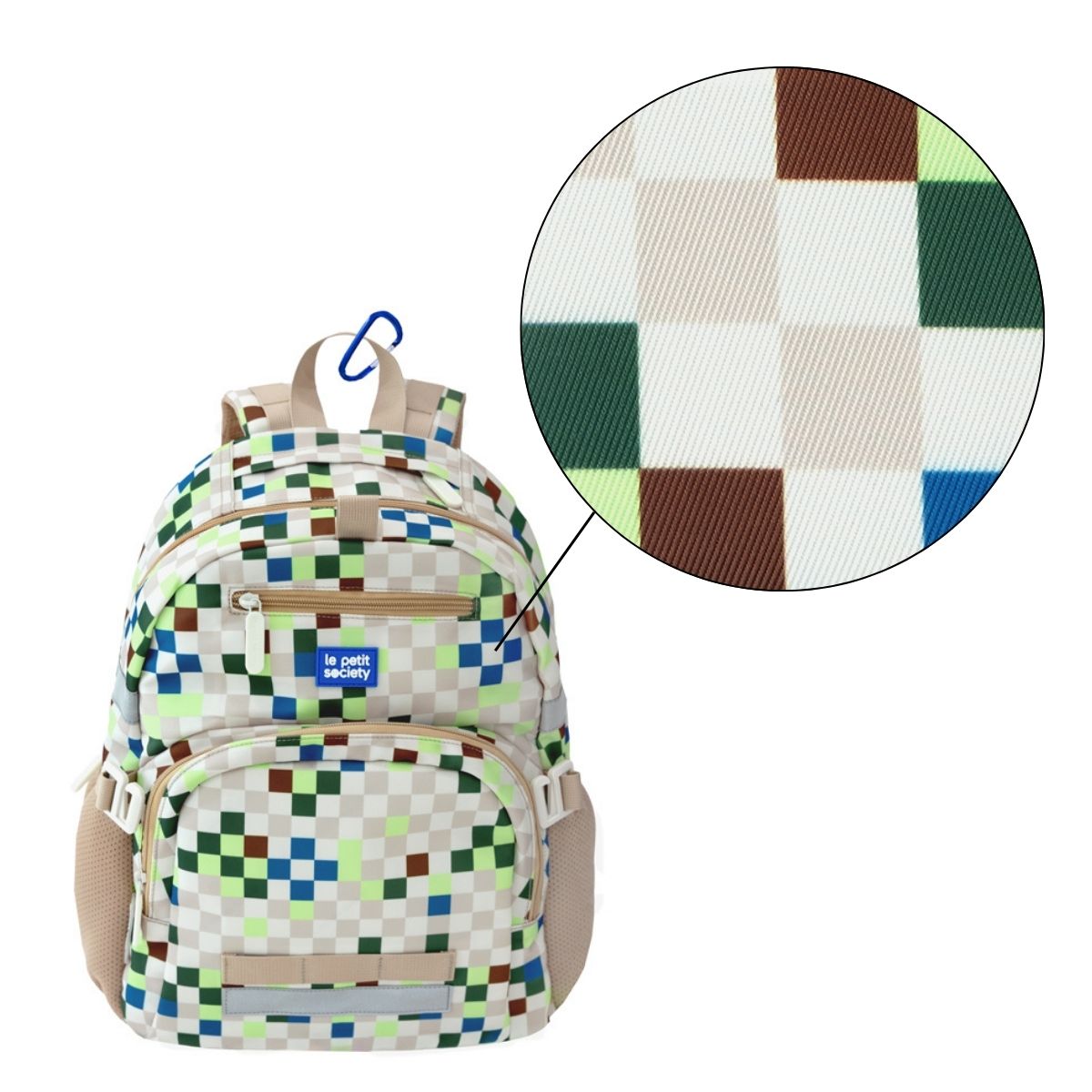Single Pocket Backpack in Arcade Sand by Le Petit Society — image 2