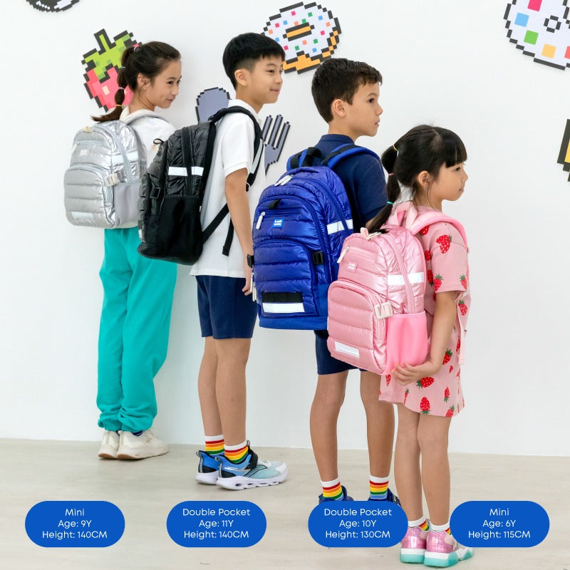 Mini Backpack in Pink Puffer by Le Petit Society — image 4