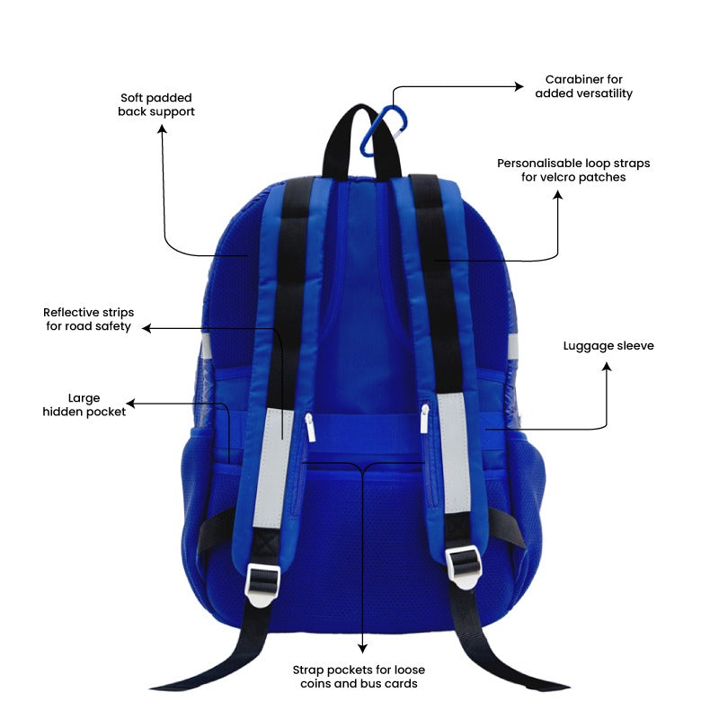 Double Pocket Backpack in Navy Puffer by Le Petit Society — image 11