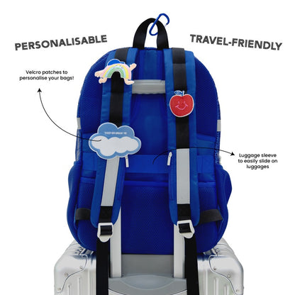Double Pocket Backpack in Navy Puffer by Le Petit Society — image 12