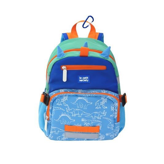 LPS Mini Backpack in dino print with detachable chest buckle and front pocket