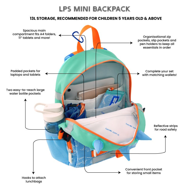 Mini Backpack in Dino by Le Petit Society — image 11