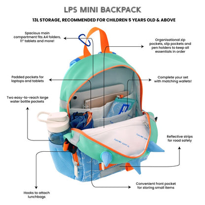 Mini Backpack in Dino by Le Petit Society — image 11