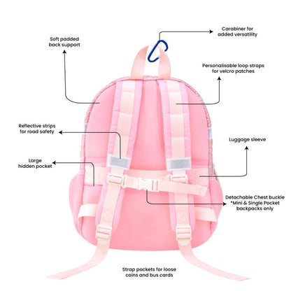 Mini Backpack in Pink Puffer by Le Petit Society — image 9