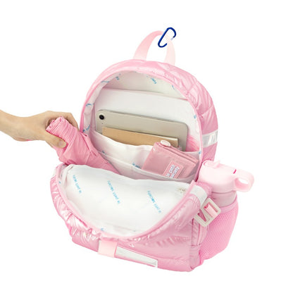Mini Backpack in Pink Puffer by Le Petit Society — image 7