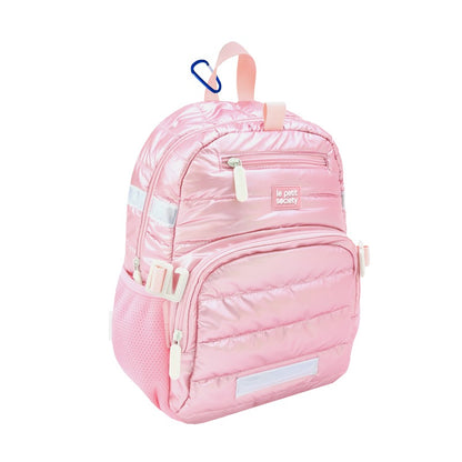 Mini Backpack in Pink Puffer by Le Petit Society — image 6